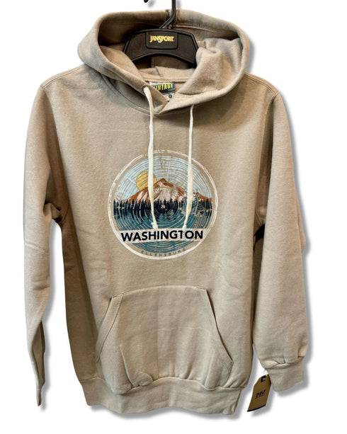 ELLENSBURG VINTAGE UNISEX HOOD - TREE RING DESIGN