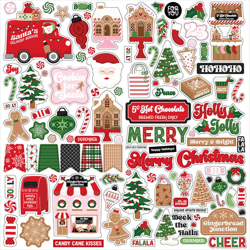 12X12 SANTA CARDSTOCK STICKERS