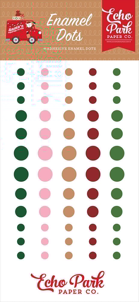 SANTA XMAS ENAMEL DOTS