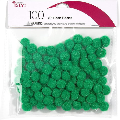 .5" KELLY GREEN POM POMS