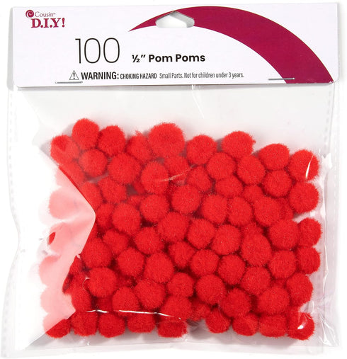 .5" RED POM POMS