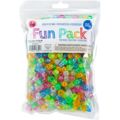 GLOW IN THE DARK PONY BEAD PK