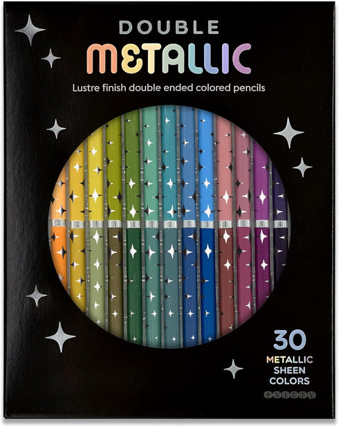 DOUBLE METALLIC COLORED PENCIL SET