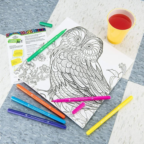 CANVAS ART MARKER OWL SET