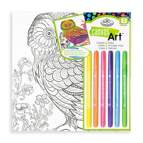 CANVAS ART MARKER OWL SET