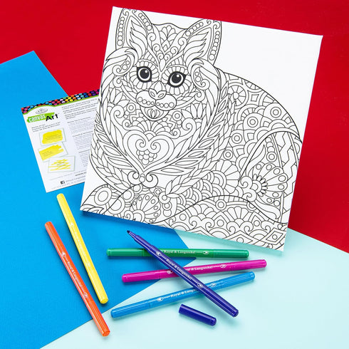 CANVAS ART MARKER CAT