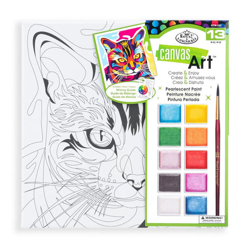 CANVAS ART PEARLESCENT CAT