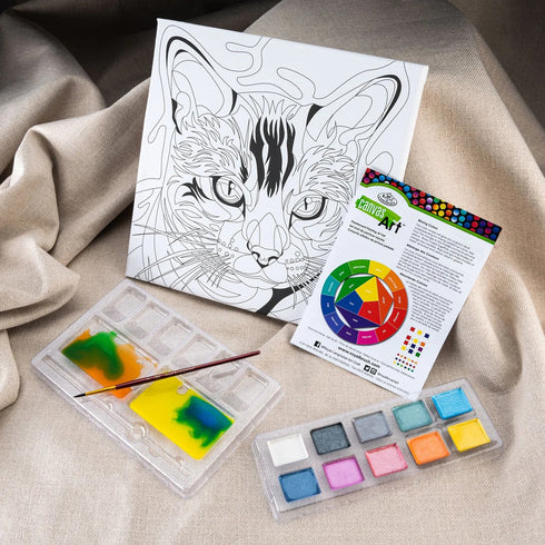 CANVAS ART PEARLESCENT CAT