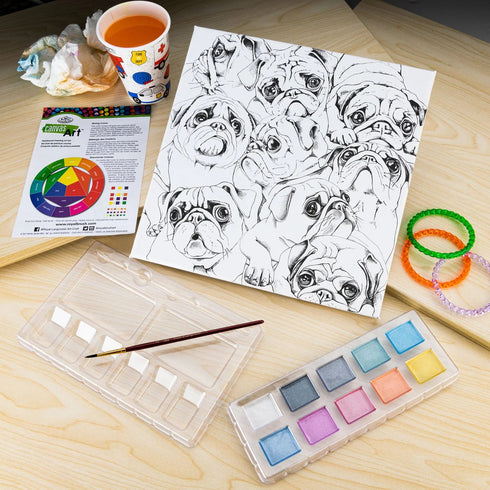 CANVAS ART PEARLESCENT PUG