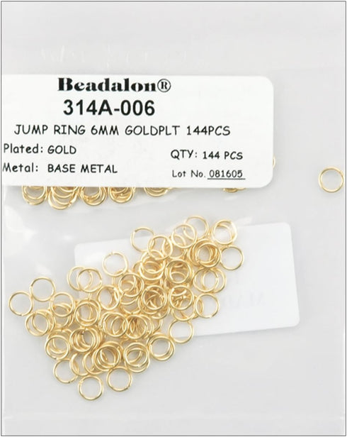 6Mm Gold Plated Jump Rings