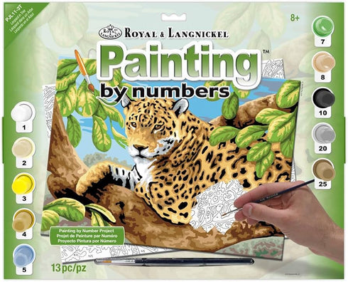LEOPARD IN TRE PAINT BY NUMBER