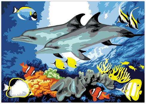 DOLPHINS PAINT BY NUMBER