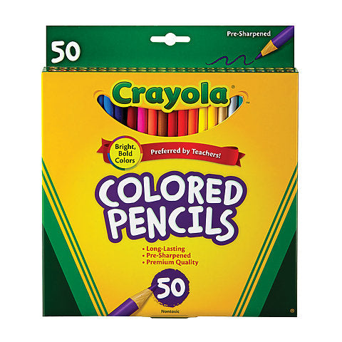 CRAYOLA COLOR PENCIL 50CT