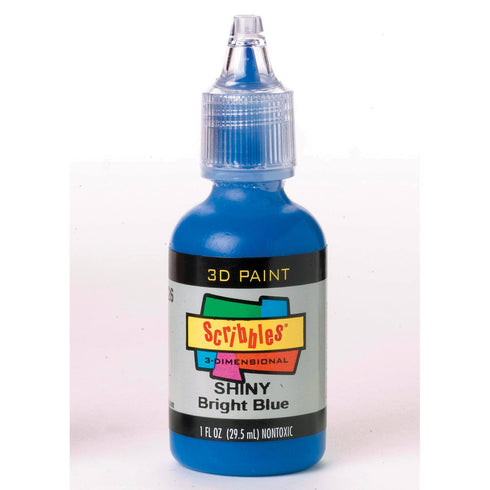SCRIBBLES BRIGHT BLUE 1OZ FABRIC PUFF PAINT