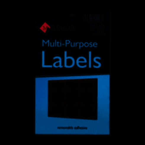 LABEL M 3/4" REMOVABLE LABELS MR1212 MACO