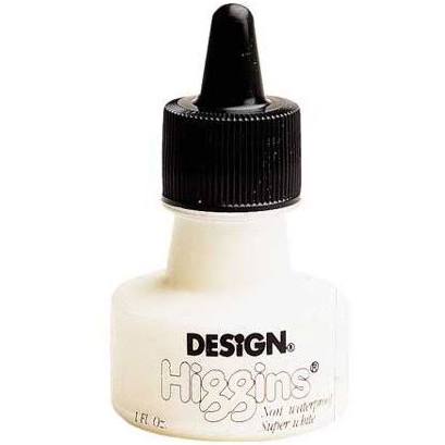 WHITE WATERPROOF DRAWING INK, FADEPROOF