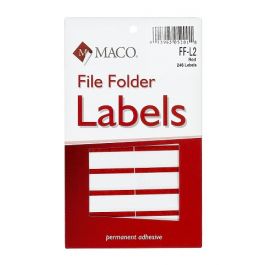 LABEL MACO FILE FOLDER LABELS RED