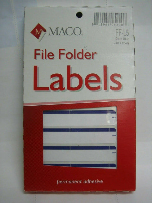 FILE LABEL MACO FILE FOLDER LABLE DK BLUE