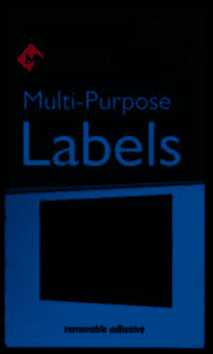 LABEL M 1/2X1 RECTANGULAR MACO