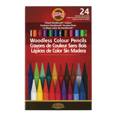 COL PENC WL 24PK WOODLESS COLOR PENCILS