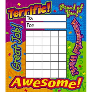 TREND ENTERPRISES INCENTIVE PADS REWARD WORDS - 5 1/4 X 6 INCHES - MULTICOLOR
