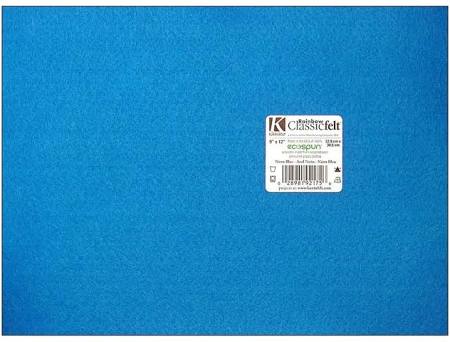 FELT NEON BLUE 9X12 SHEET