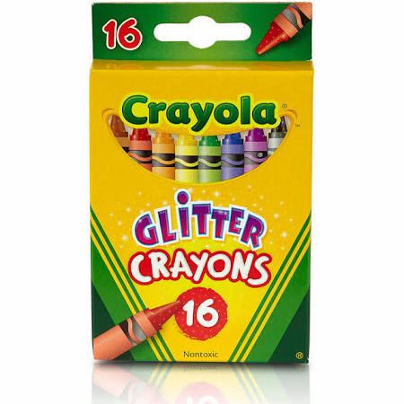 CRAYON GLITTER CRAYONS 20PK