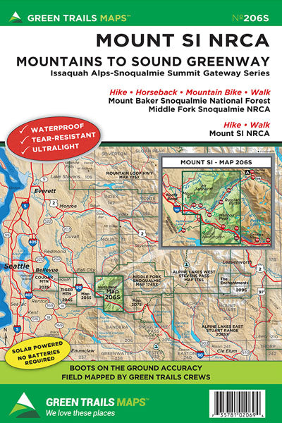GT MOUNT SI NRCA 206S GREEN TRAILS MAP