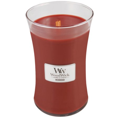 WOODWICK LARGE HOURGLASS CANDLE, REDWOOD 21 OZ