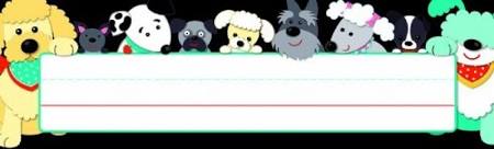 DESK NAMEPLATE DOGS
