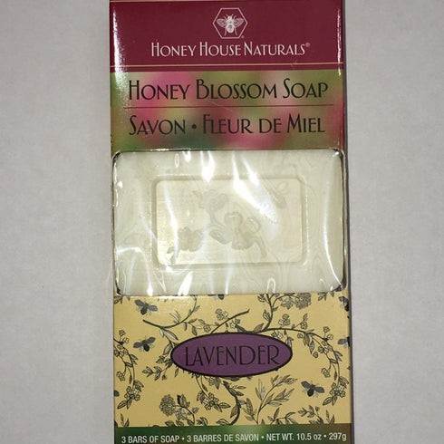 Honey House Honey Blossom Soap 3.5 Oz. Set of 3 - Lavender
