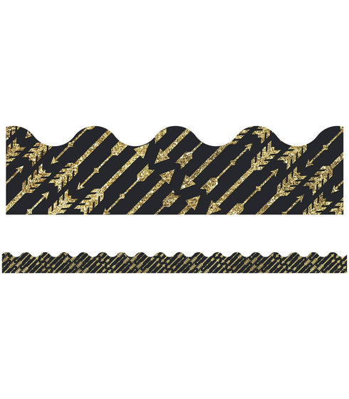 BORDER GOLD GLITTER ARROWS
