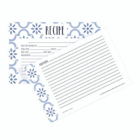 TRUE BLUE RECIPE CARDS