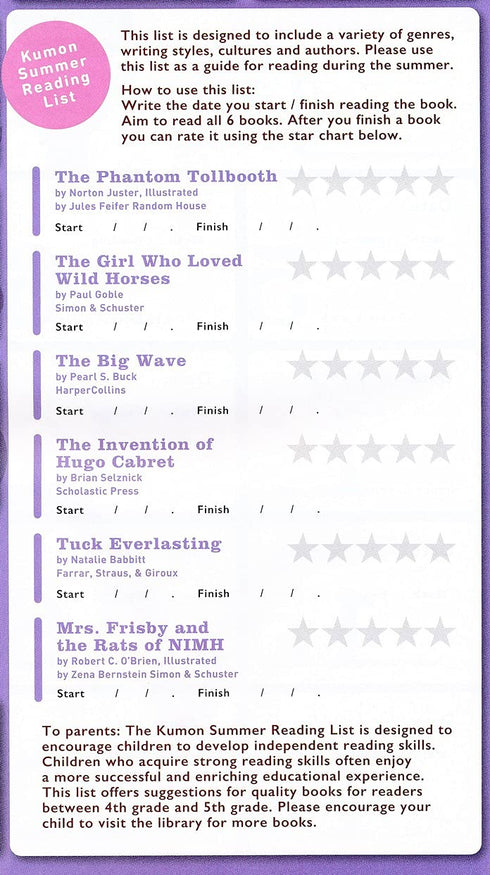 SUMMER REVIEW & PREP GRADE 4-5 - KUMON