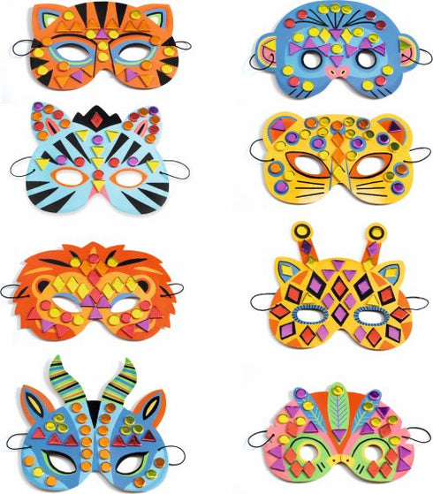 JUNGLE ANIMAL MOSAIC MASKS