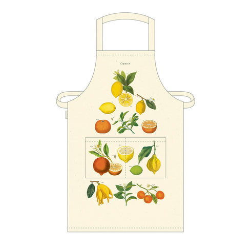 Cavallini - 100% Natural Cotton Vintage Apron - 48x80cms - Citrus Fruits