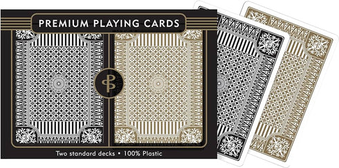 PREMIUM PLAYING CARDS BK/GOLD