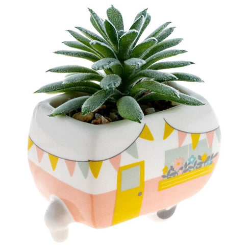 SHAPED SUCCULENT POT CAMPER
