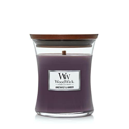 WOODWICK AMETHYST AMBER MEDIUM CANDLE