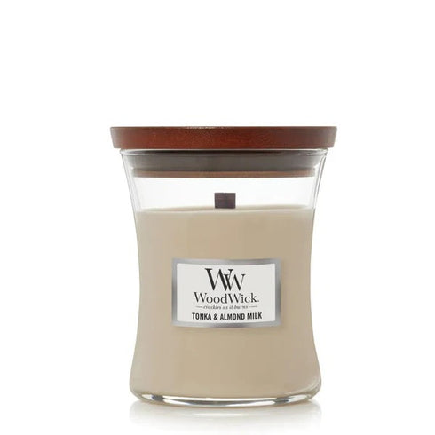 WOODWICK TONKA ALMOND MEDIUM CANDLE