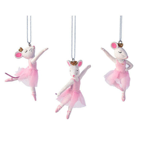 MICE BALLERINA ORNAMENT - (1 ITEM – RANDOM COLOR)