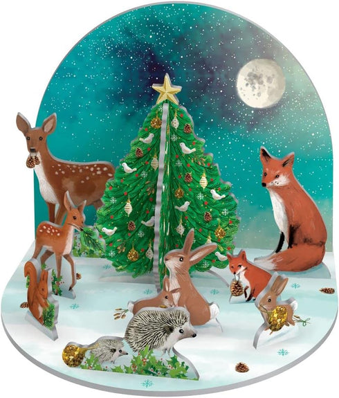 FESTIVE SCENE HEART OF FOREST