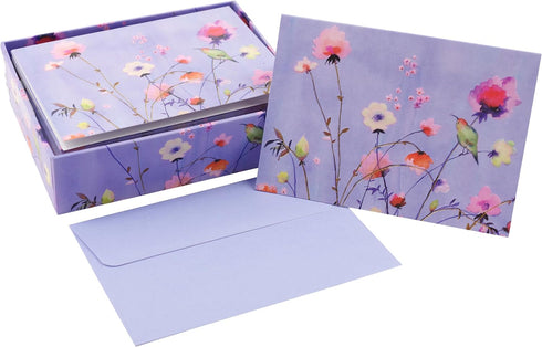 LAVENDER WILDFLOWER NOTE CARDS