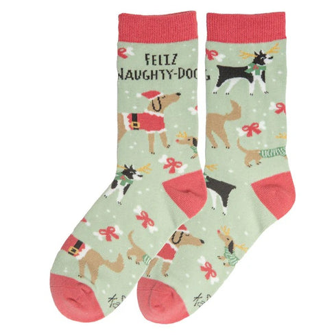 SOCKS FELIZ NAUGHTY DOG