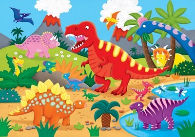 DINOSAUR FLOOR PUZZLE 48 PC - PETER PAUPER PRESS