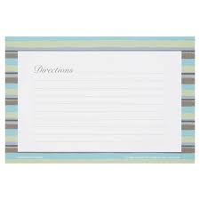 RECIPE CARDS BLUE BROWN