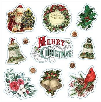 MERRY & BRIGHT CHRISTMAS A FESTIVE STICKER BOOK - PETER PAUPER PRESS