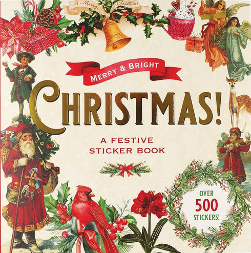 MERRY & BRIGHT CHRISTMAS A FESTIVE STICKER BOOK - PETER PAUPER PRESS