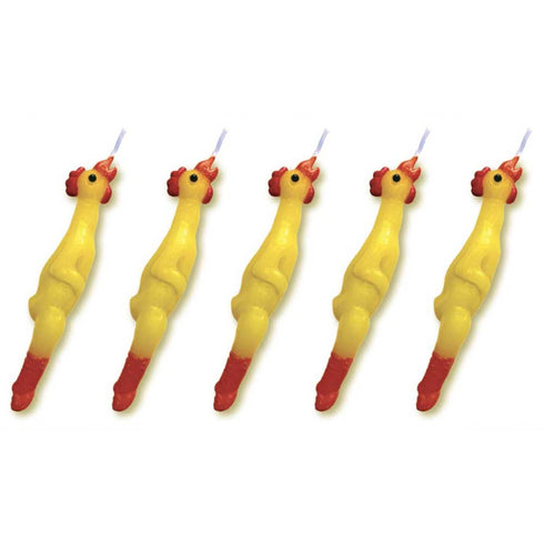 RUBBER CHICKEN CANDLE SET