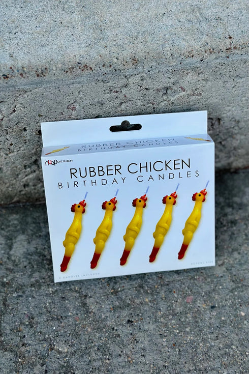 RUBBER CHICKEN CANDLE SET